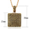 Gold Pendant LO3472 Rose Gold Brass Chain Pendant with Top Grade Crystal