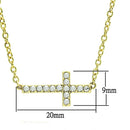 Gold Pendant LO3477 Flash Gold Brass Chain Pendant with Top Grade Crystal