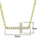 Gold Pendant LO3477 Flash Gold Brass Chain Pendant with Top Grade Crystal