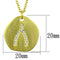 Gold Pendant LO3479 Gold & Brush Brass Chain Pendant with Crystal