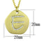 Gold Pendant LO3481 Gold Brass Chain Pendant with Top Grade Crystal