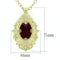 Gold Pendant LO3670 Gold & Brush Brass Chain Pendant with Synthetic in Siam