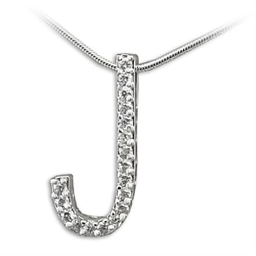 Silver Charms & Pendants Locket Necklace 21610 Rhodium Brass Pendant with AAA Grade CZ Alamode Fashion Jewelry Outlet