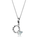 Locket Necklace LO3490 Rhodium Brass Pendant with AAA Grade CZ