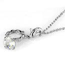 Locket Necklace LO3490 Rhodium Brass Pendant with AAA Grade CZ