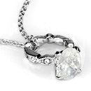 Locket Necklace LO3494 Rhodium Brass Pendant with AAA Grade CZ