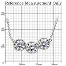 Pendant 1W111 Rhodium Brass Chain Pendant with AAA Grade CZ