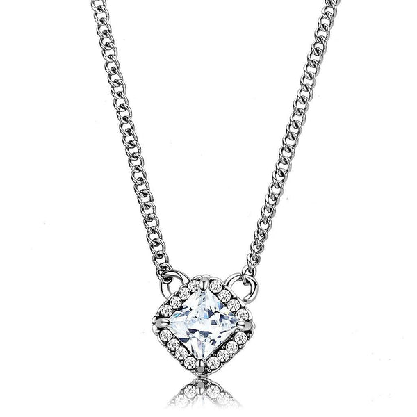 Pendant DA096 Stainless Steel Chain Pendant with AAA Grade CZ