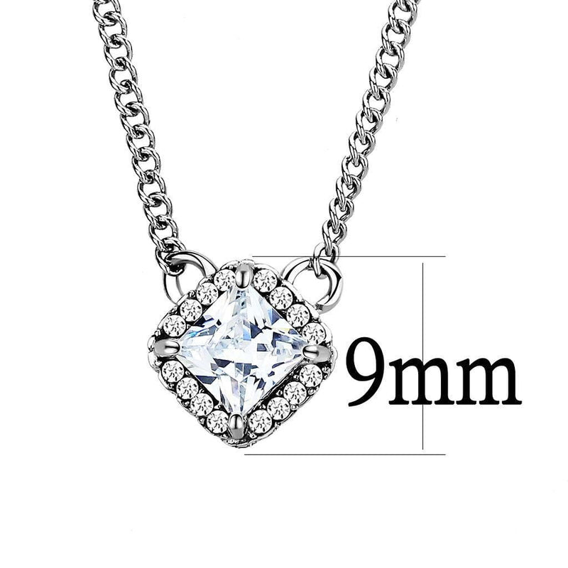 Pendant DA096 Stainless Steel Chain Pendant with AAA Grade CZ