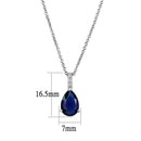 Pendant LO4683 Rhodium 925 Sterling Silver Chain Pendant with AAA Grade CZ