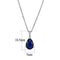 Pendant LO4683 Rhodium 925 Sterling Silver Chain Pendant with AAA Grade CZ