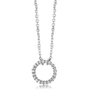 Pendant LO4691 Rhodium Brass Chain Pendant with AAA Grade CZ