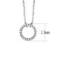 Pendant LO4691 Rhodium Brass Chain Pendant with AAA Grade CZ