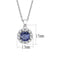 Pendant LO4697 Rhodium Brass Chain Pendant with Synthetic in Tanzanite