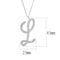 Silver Charms & Pendants Pendant LO4709 Silver Brass Chain Pendant with Top Grade Crystal Alamode Fashion Jewelry Outlet