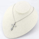 Pendant LO4710 Imitation Rhodium Brass Chain Pendant with Crystal