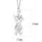 Silver Charms & Pendants Pendant LO4711 Rhodium Brass Chain Pendant with AAA Grade CZ Alamode Fashion Jewelry Outlet