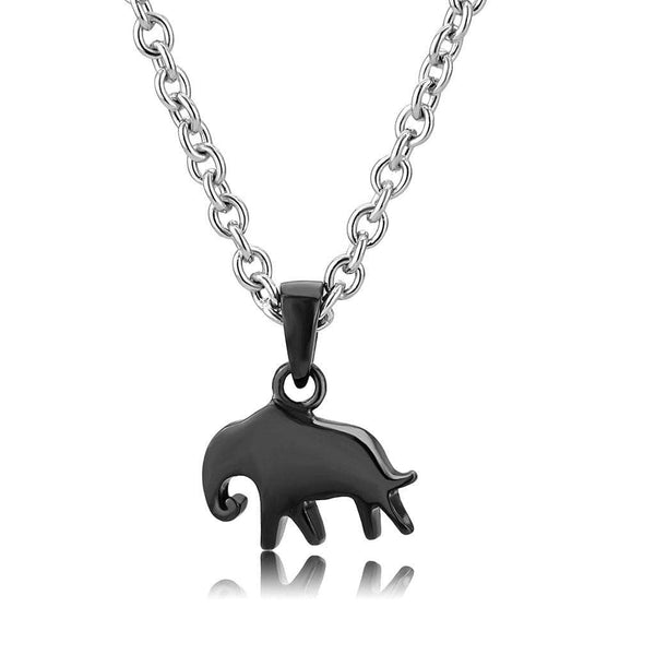 Pendant Necklace TK3666 Two-Tone Black - Stainless Steel Chain Pendant