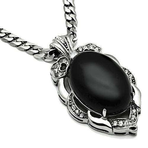 Pendant Necklace TK459 Stainless Steel Chain Pendant with Semi-Precious