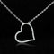 Pendant Necklace TS039 Rhodium 925 Sterling Silver Chain Pendant with CZ