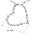 Pendant Necklace TS039 Rhodium 925 Sterling Silver Chain Pendant with CZ