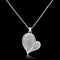 Pendant Necklace TS048 Rhodium 925 Sterling Silver Chain Pendant with CZ