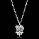 Pendant Necklace TS165 Rhodium 925 Sterling Silver Chain Pendant with Synthetic