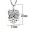 Pendant Necklace TS165 Rhodium 925 Sterling Silver Chain Pendant with Synthetic