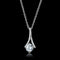 Pendant Necklace TS411 Rhodium 925 Sterling Silver Chain Pendant with CZ