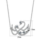 Pendant Necklace TS447 Rhodium 925 Sterling Silver Chain Pendant with CZ