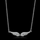 Pendant Necklace TS448 Rhodium 925 Sterling Silver Chain Pendant with CZ