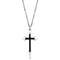 Pendant TK1935 Stainless Steel Chain Pendant with Epoxy in Jet