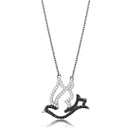 Pendant TS563 Rhodium + Ruthenium 925 Sterling Silver Chain Pendant