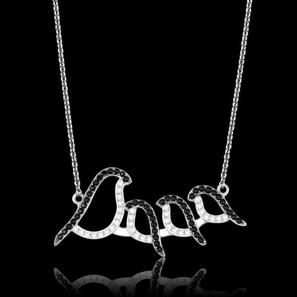 Pendant TS564 Rhodium + Ruthenium 925 Sterling Silver Chain Pendant