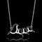 Pendant TS564 Rhodium + Ruthenium 925 Sterling Silver Chain Pendant