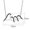 Pendant TS564 Rhodium + Ruthenium 925 Sterling Silver Chain Pendant