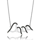 Pendant TS564 Rhodium + Ruthenium 925 Sterling Silver Chain Pendant