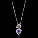 Pendant TS607 Rhodium 925 Sterling Silver Chain Pendant with AAA Grade CZ