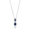 Pendant TS608 Rhodium 925 Sterling Silver Chain Pendant with Synthetic