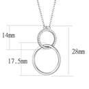 Pendant TS609 Rhodium 925 Sterling Silver Chain Pendant with AAA Grade CZ