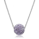 Pendant VL056 Rhodium Brass Chain Pendant with Top Grade Crystal