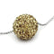 Pendant VL057 Rhodium Brass Chain Pendant with Top Grade Crystal