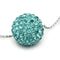 Pendant VL059 Rhodium Brass Chain Pendant with Top Grade Crystal