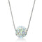 Pendant VL062 Rhodium Brass Chain Pendant with Top Grade Crystal