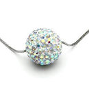 Pendant VL062 Rhodium Brass Chain Pendant with Top Grade Crystal