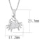 Pendants 3W1377 Rhodium 925 Sterling Silver Chain Pendant with CZ