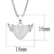 Pendants 3W1378 Rhodium 925 Sterling Silver Chain Pendant with CZ