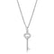 Pendants 3W1379 Rhodium 925 Sterling Silver Chain Pendant with CZ