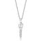 Pendants 3W1381 Rhodium 925 Sterling Silver Chain Pendant with CZ