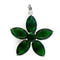 Pendants LO226 Silver Brass Pendant with Synthetic in Peridot
